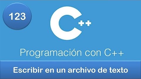 123. Programación en C++ || Archivos || Escribir en un archivo de texto