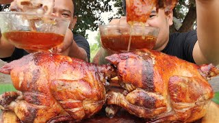 OUTDOOR COOKING | LECHON MANOK WITH BUTTER AND HONEY MUKBANG (HD) by CALINA BROTHERS 420,759 views 1 year ago 19 minutes