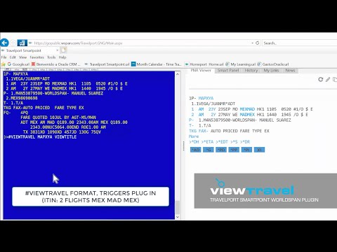 Viewtravel Travelport Smartpoint Worldspan Plugin YouTube