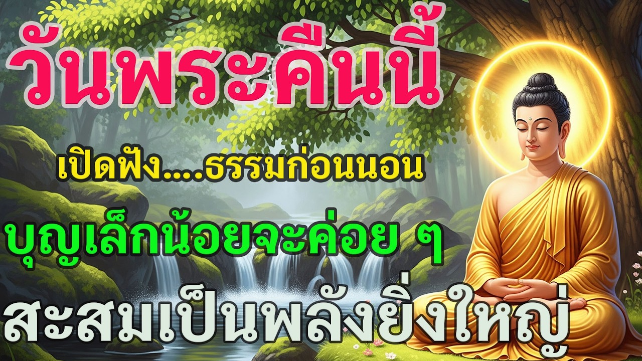 วันพระคืนนี้ เปิดฟัง....ธรรมก่อนนอน บุญเล็กน้อยจะค่อย ๆ สะสมเป็นพลังยิ่งใหญ่