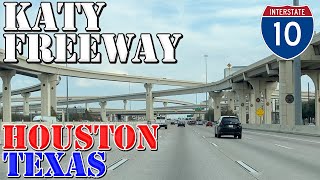 I-10 East - Katy Freeway - World's WIDEST Freeway - Houston - Texas - 4K Highway Drive