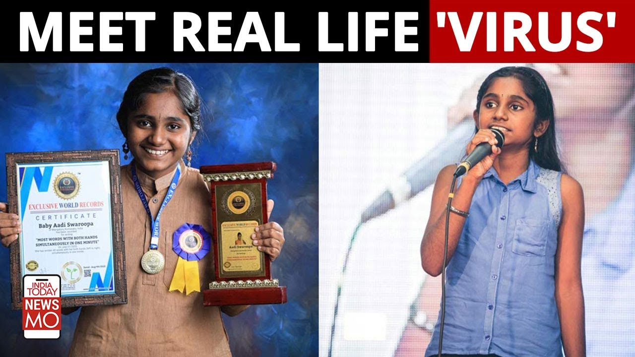 Meet Mangalore Girl Aadi Swaroopa Who Can Write With Both Hands Simultaneously