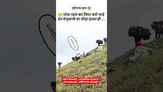 केदारनाथ का दर्दनाक सच 😰 घोड़े का बोझ 🥺# kedarnath # respectanimal # sanatandharma # trendingshorts