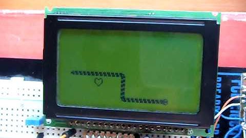 PIC18F4550 Snake Game on 128x64 GLCD v2 (nice graphics)
