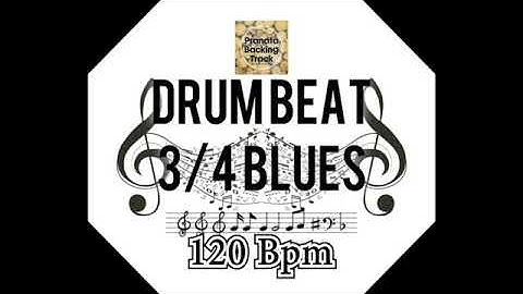Drum Beat l Metronome 3/4 Blues 120 Bpm