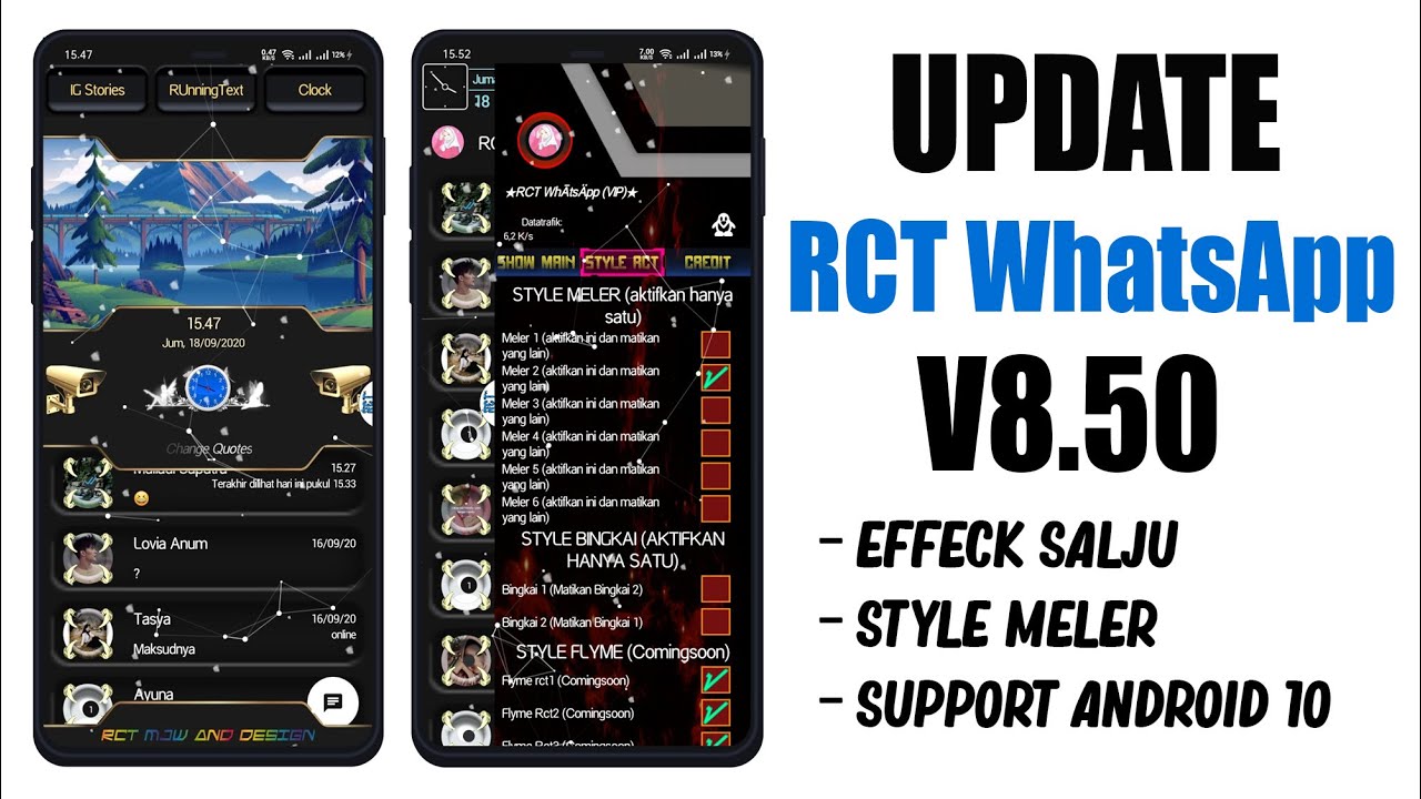 RCT WhatsApp v8.50 Edition Terbaru 2020 - Spesial Style Meler