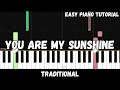 You Are My Sunshine Easy Piano Tutorial
