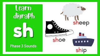 sh Digraph Sound| Let's blend sh words| Phonics Lessons for Children | Teaching children READING