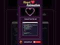 Heart Animation Using HTML CSS &amp; JavaScript ❤️ | Particle Heart Effect | CodewithLord