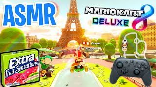 ASMR Gaming 😴🏎️ Mario Kart 8 Deluxe Relaxing Gum Chewing 🎮🎧 Nintendo Switch Pro Controller Sounds 💤