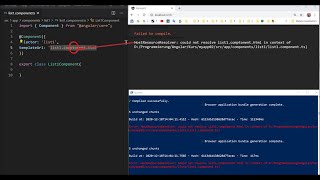 Solved Angular Error: HostResourceResolver: could not resolve component.html