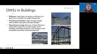 Webinar | Open Web Steel Joists Analysis and Design 5 13 Open Web Steel Joists