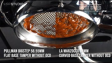 Effects of espresso tamper base shape and OCD Distributor on extraction flow.