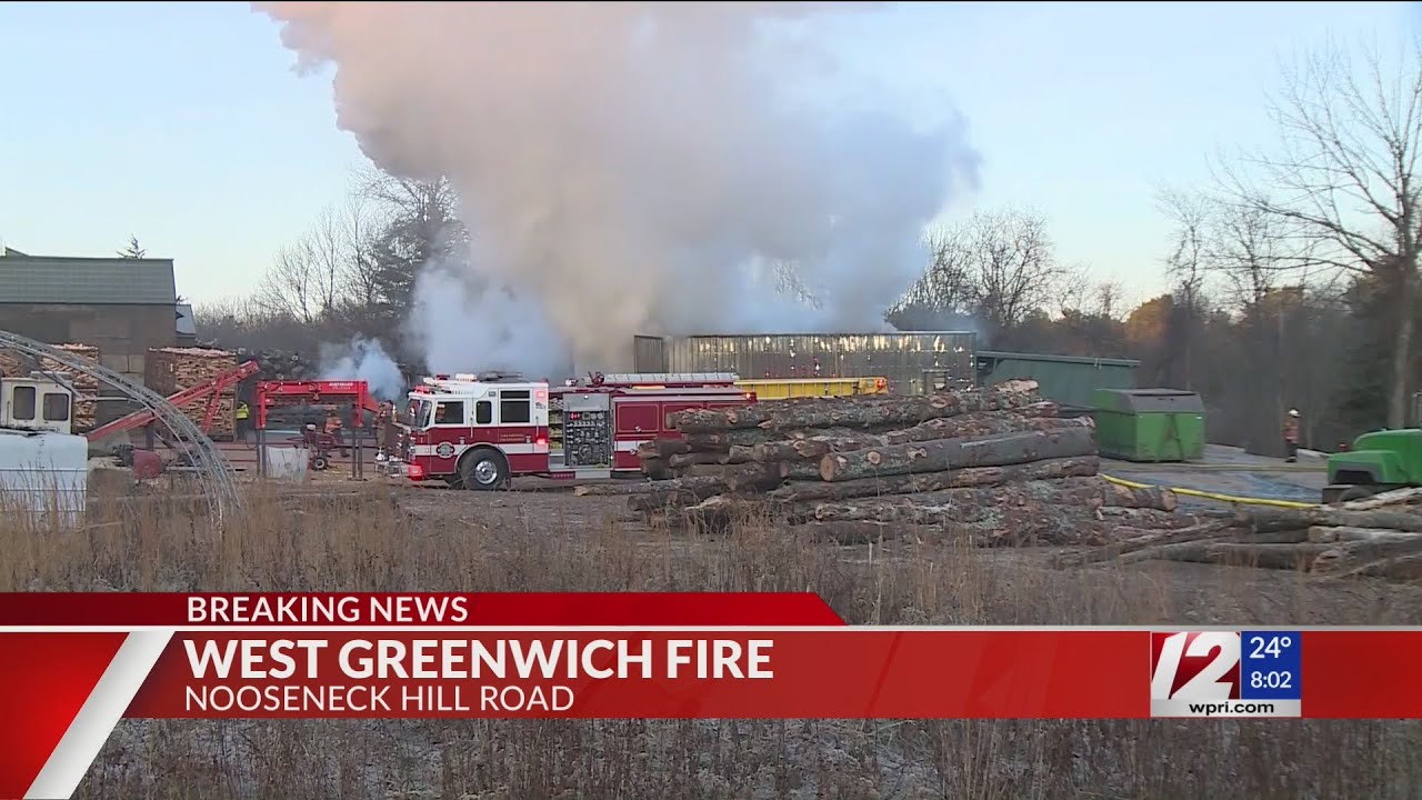 Fire breaks out at West Greenwich tree service company