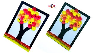 Beautiful Paper Flower Wall Hanging Ideas | Easy Paper Flower Wallmate | Paper Wall Decoration Craft