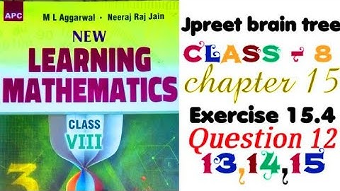 class 8 math  ml aggarwal CBSE chapter 15 mensurat exercise 15.4 question 12,q 13, q 14 q 15 #maths