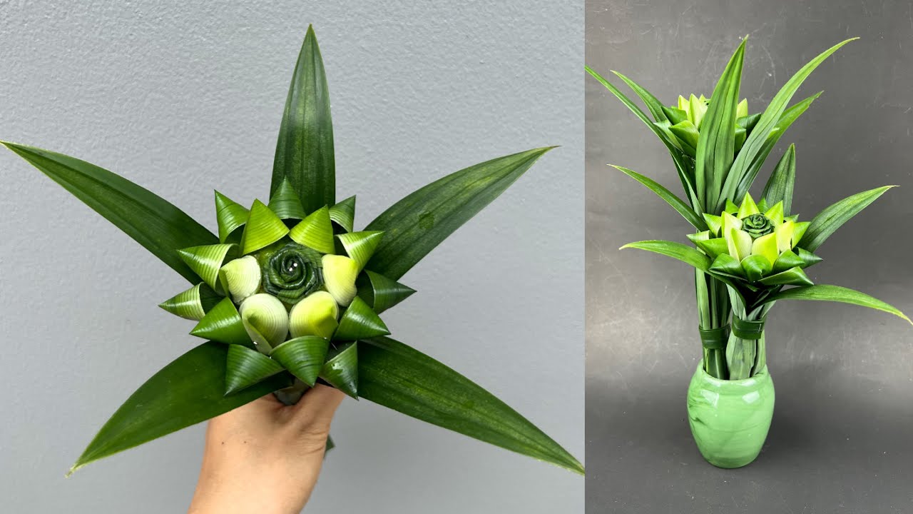 พับใบเตย| ดอกไม้ใบเตยหอมมมะกรูด | DIY Pandan leaves.