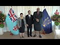 Fiji’s President His Excellency receives the POC from the Ambassador of Marshall Islands.