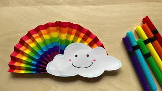 How to make rainbow with paper | Paper Rainbow | Rainbow Craft Ideas With Paper | Rainbow Model