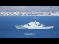 Royal Navy HMS Mersey P283 under NATO SNMG2 patrolling the Aegean Sea.