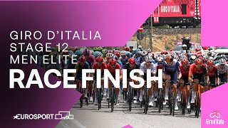 SUPER WIN 😮‍💨🔥 | Giro D'Italia Stage 12 Race Finish | Eurosport Cycling