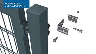 Montage Doppelstabmattenzaun Inklusive Tore Von Hadra Nordbleche