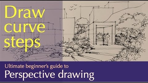 Perspective Drawing : Draw A garden 27: Curve steps in multi point perspective. #shorts