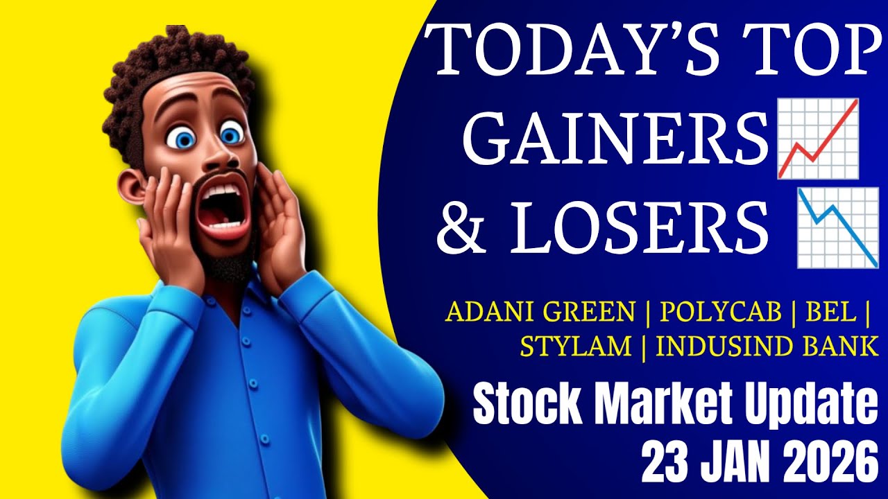 TODAY’S TOP GAINERS & LOSERS | Adani Green Falls Hard | Polycab Weak | BEL Order Update