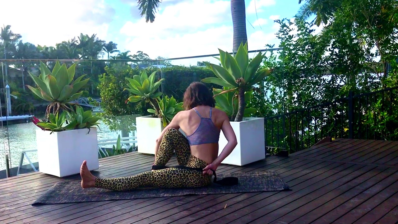 Marichi’s Pose (or Sage’s Pose) With Ajna Yoga Strap