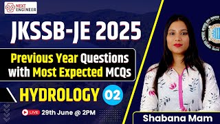 JKSSB JE 2025 Civil Engg. | Hydrology Previous Year Questions with Most Expected MCQs | Lect-2