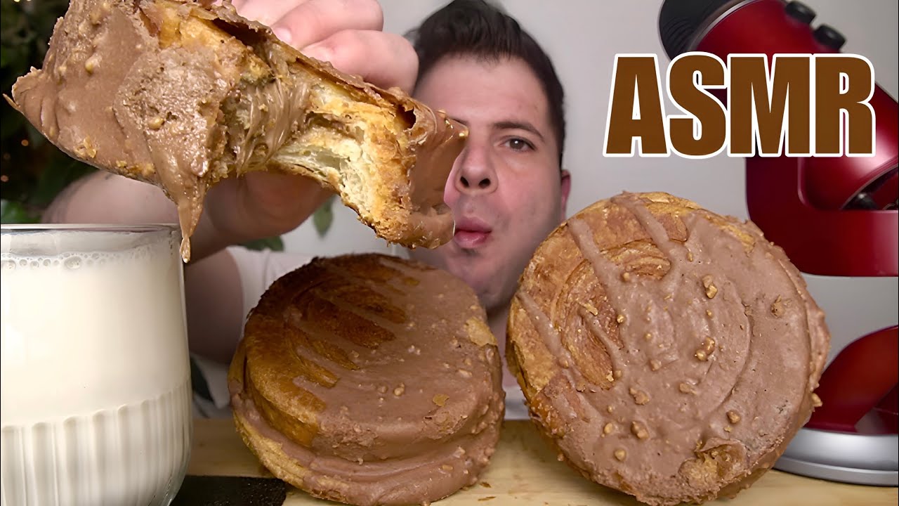 ASMR CHOCOLATE CROISSANT ROLLS MUKBANG 먹방 | DESSERT | BITES | EATING