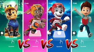 Chase 🆚 Zuma 🆚 Marshall 🆚 Ryder.Who is best? | Tiles Hop EDM Rush