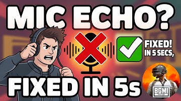 BGMI 3.9 MIC ECHO FIX - Worked in 5 Secs! | Bgmi 3.9 Update Game Mic Glitch Fix ✅💯