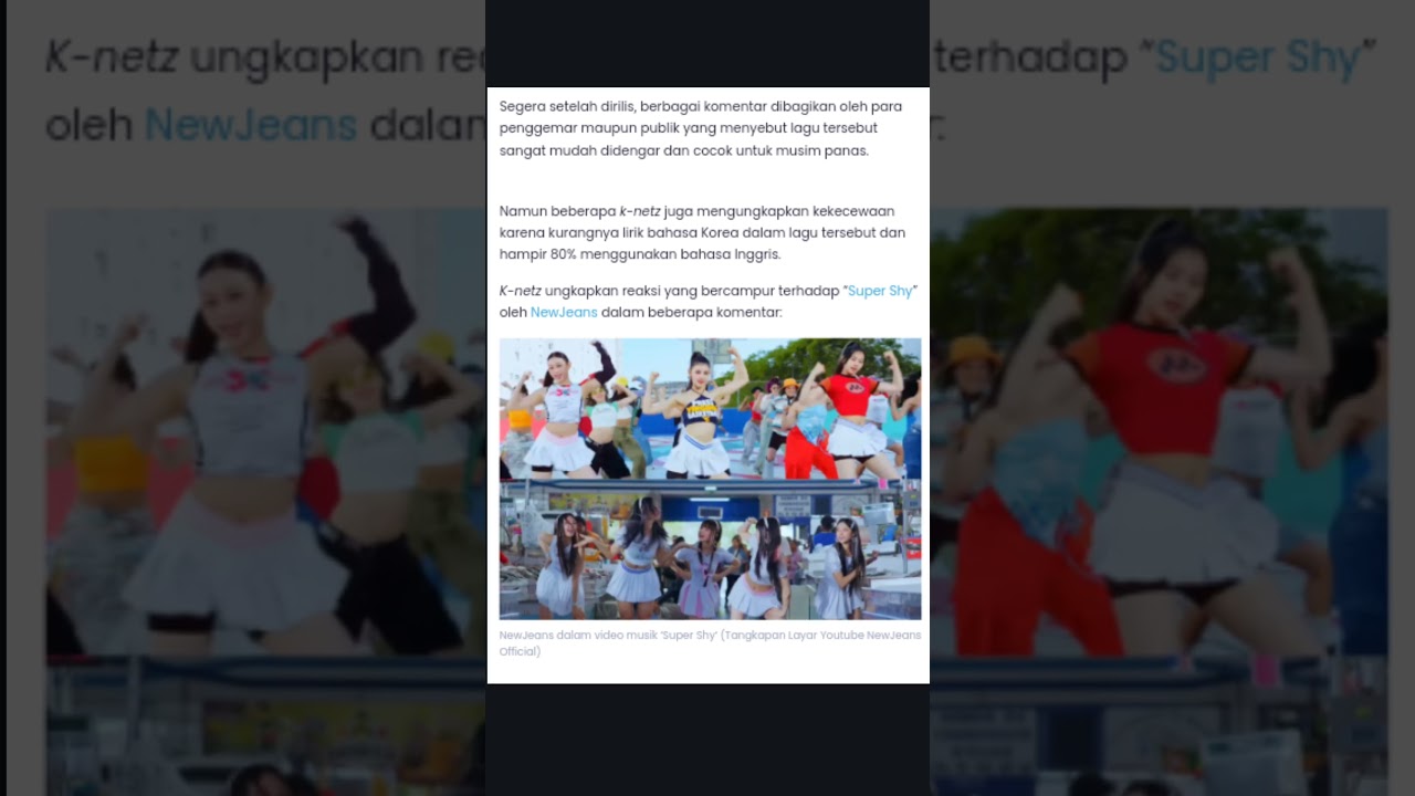 New jeans baru saja merilis MV super say,begini komentar NETKOR 