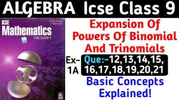 Expansion of power of binomial and trinomial||class 9 Solution 12 to 21|| Das gupta banerjee