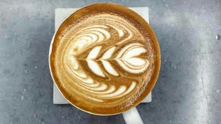 How to make the LATTE ART , wingg stack tulip