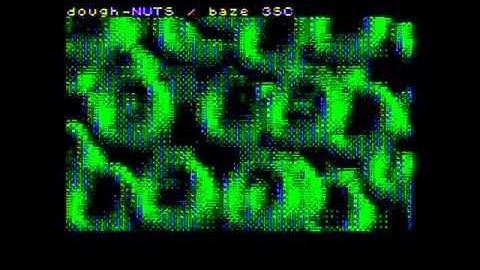 Dough-Nuts by baze/3SC - ZX Spectrum 1k intro (Forever 2005, 1st place)
