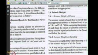 ⁣Mod-04 Lec-23 Estimation seismic forces