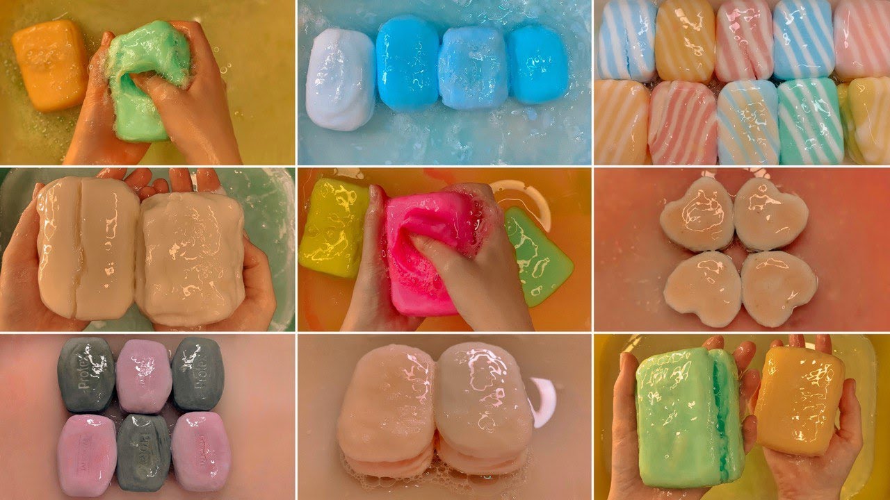 ASMR / Compilation / soaked soap | АСМР / Подборка Размокшего Мыла #asmr #soakedsoap #asmrsoap
