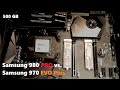 Samsung 980 PRO vs. 970 EVO Plus (500 GB)