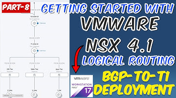 Part-8 | Getting Started with VMware NSX 4.1 in Homelab using VMware Workstation | BGP T0 T1 Config