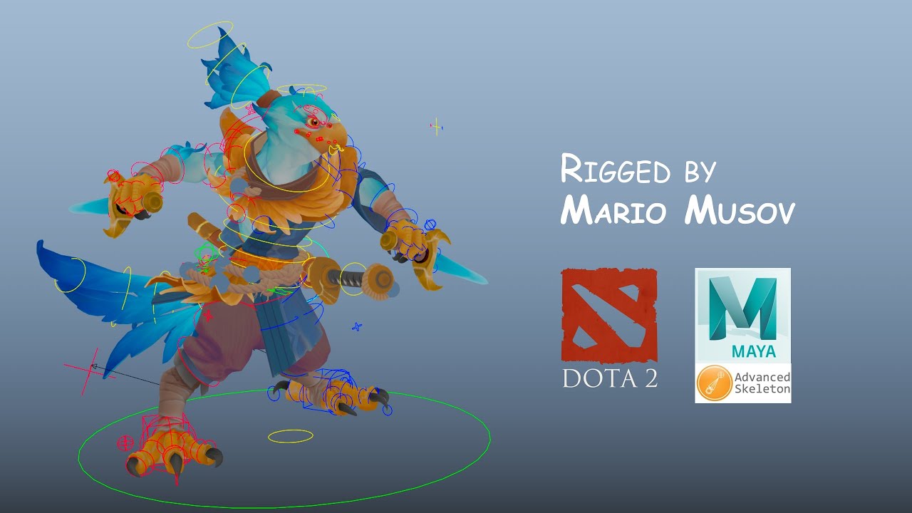FREE Kez DotA2 Rig | Maya + Advanced Skeleton - YouTube