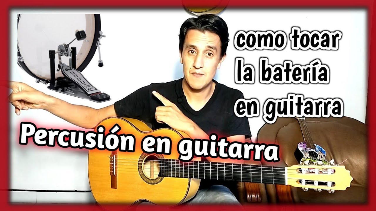 Cómo hacer percusión en guitarra fingerstyle🎸tocar Bombo y caja ejercicio fácil