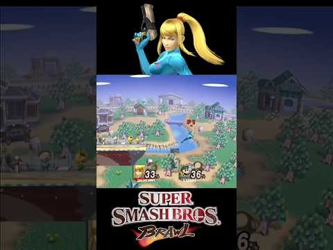 Luigi Gets Spiked By Zero Suit Samus Shorts Ssbb Luigi 