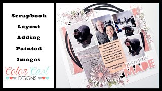 Adding Painted Embellishments To My Layout | ColorCast Designs