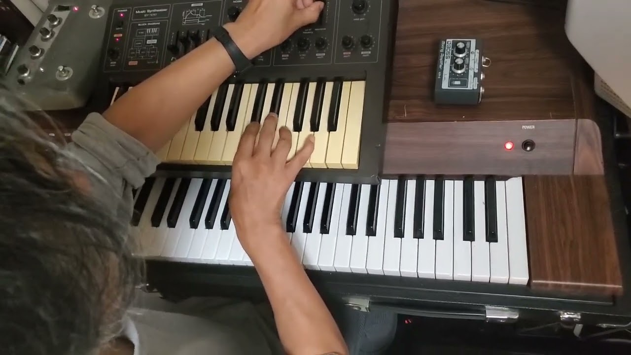 Technics SY1010 vintage Synthesizer sound changes by vcf with