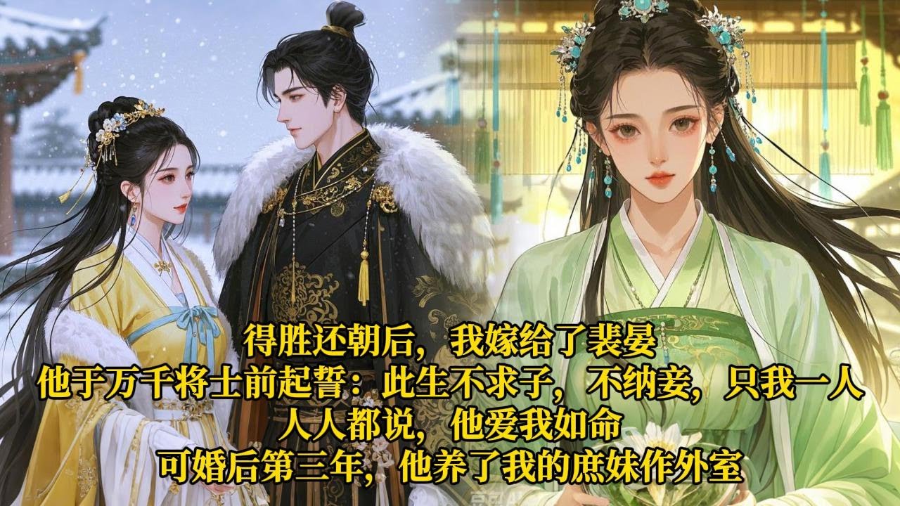 得胜还朝后，我嫁给了裴晏。他于万千将士前起誓:此生不求子，不纳妾，只我一人。人人都说，他爱我如命。可婚后第三年，他养了我的庶妹作外室...