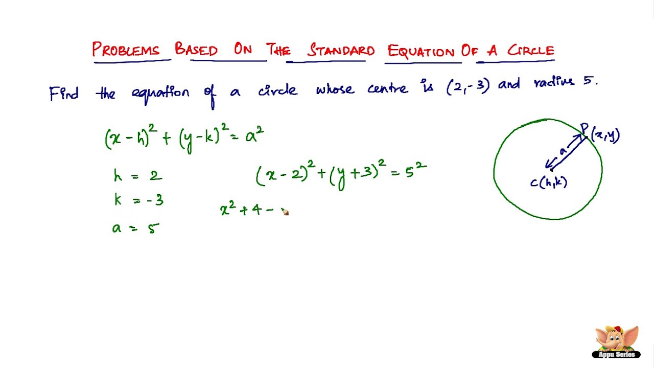 equation of circle problem solving