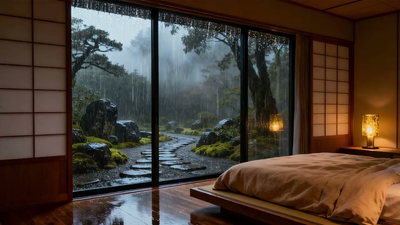 Peaceful Rain & Rain Sounds | Music to Heal Stress, Relax Deeply and Improve Sleep Quality