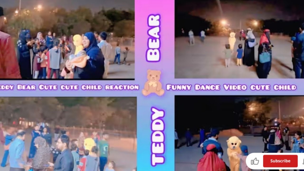 Teddy Bear Cute Cute Child Reaction//Teddy Bear Funny Dance Video Aur Cute Child 